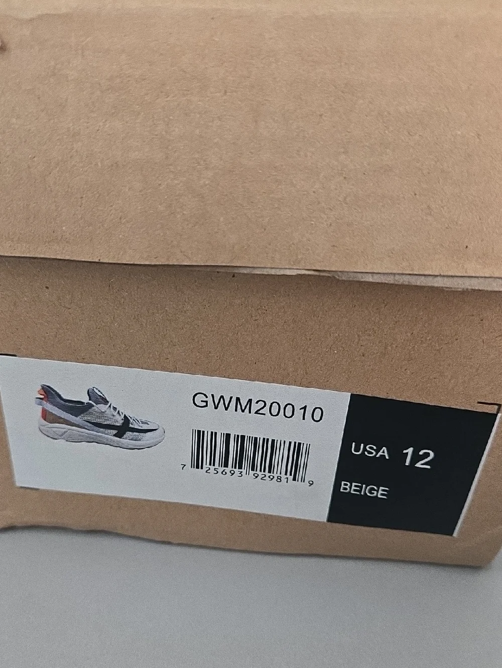 NWT! G-West Men's Lightweight Trail Sneakers in Beige & Gray Size 12